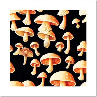 Pattern of mushrooms Posters and Art